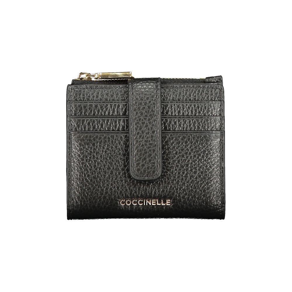 Black Leather Women Wallet Coccinelle