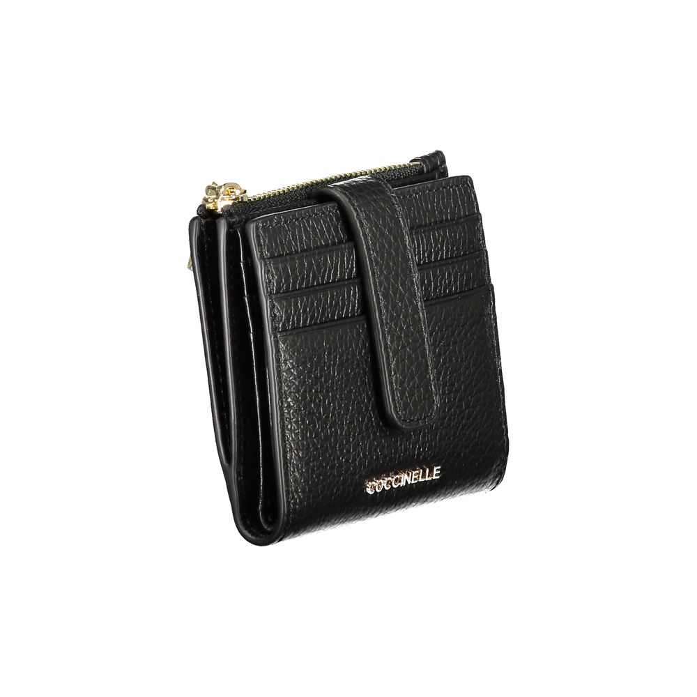 Black Leather Women Wallet Coccinelle