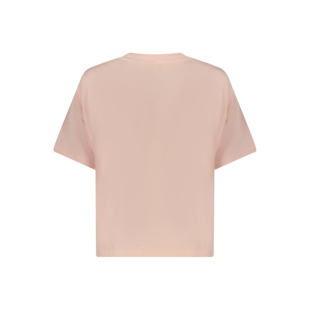 Pink Cotton Women T-Shirt Guess Jeans