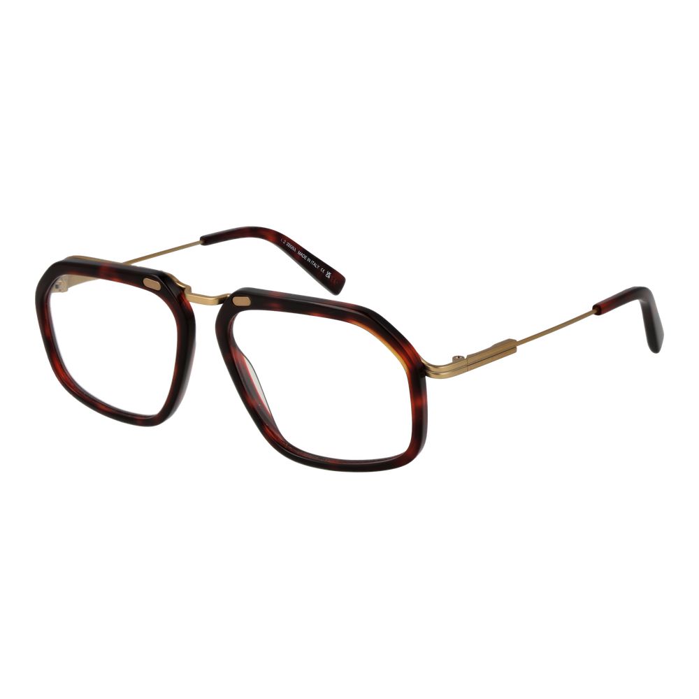Burgundy Men Glasses Frame Ermenegildo Zegna