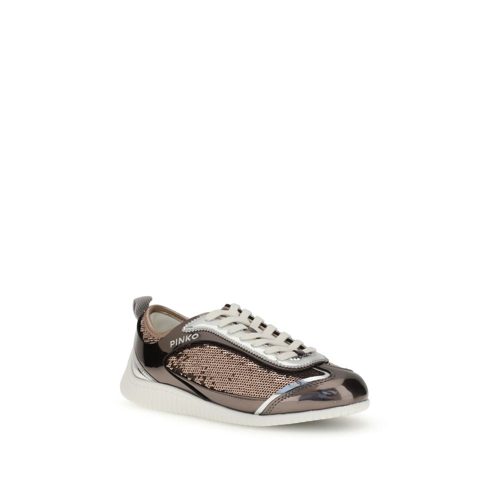 Sequined mirror fabric Reby 10 Sneakers PINKO