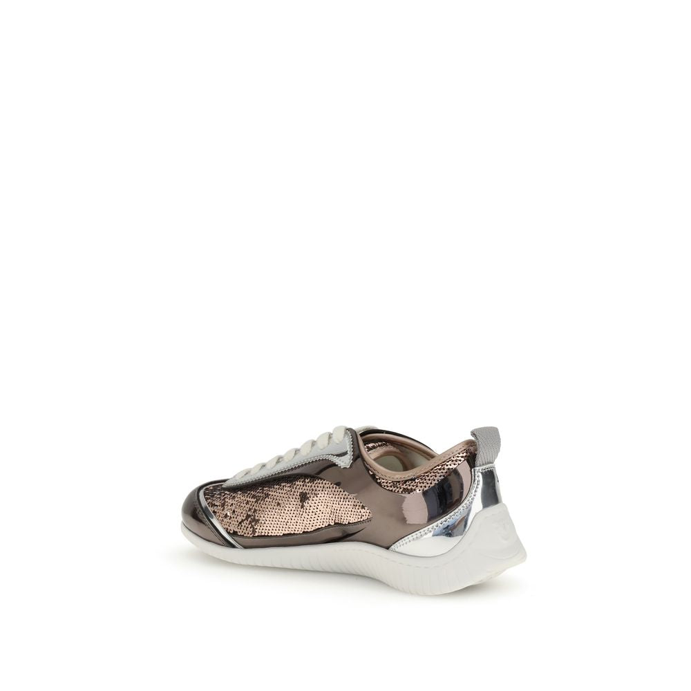 Sequined mirror fabric Reby 10 Sneakers PINKO