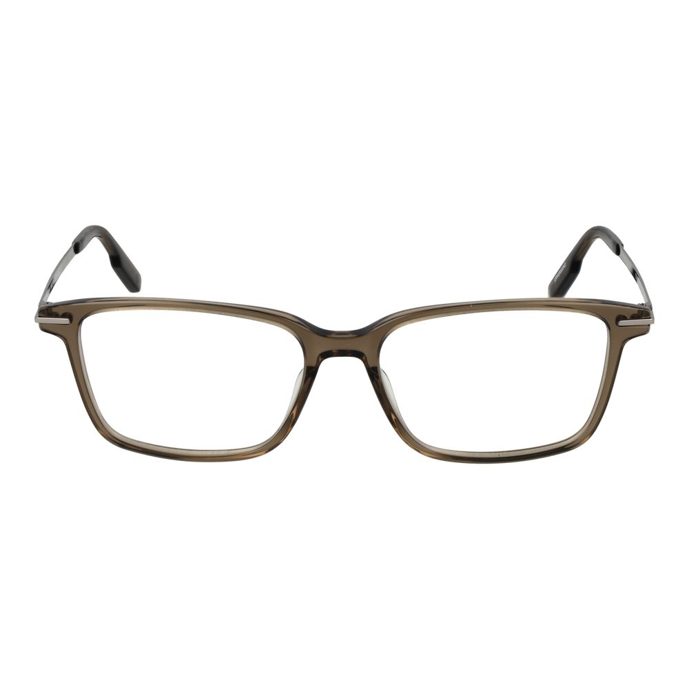 Beige Men Glasses Frame Ermenegildo Zegna