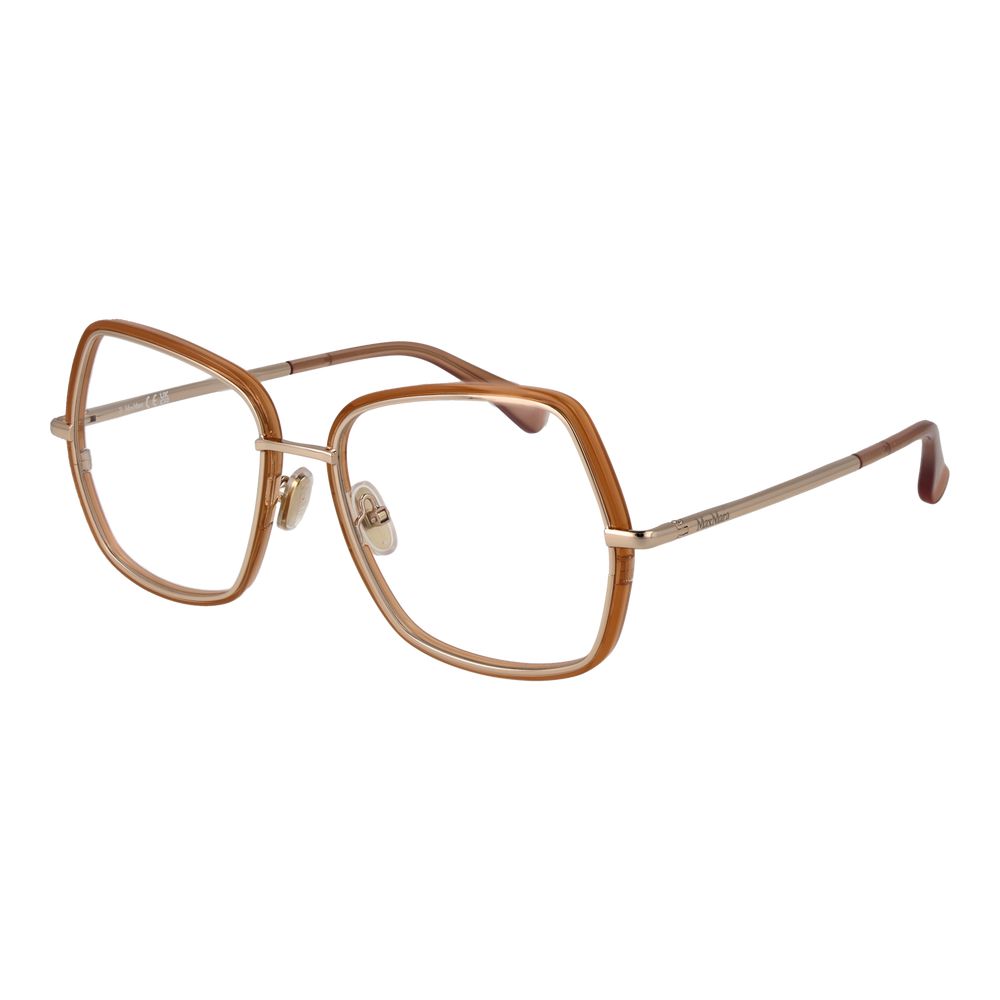 Gold Women Glasses Frame Max Mara