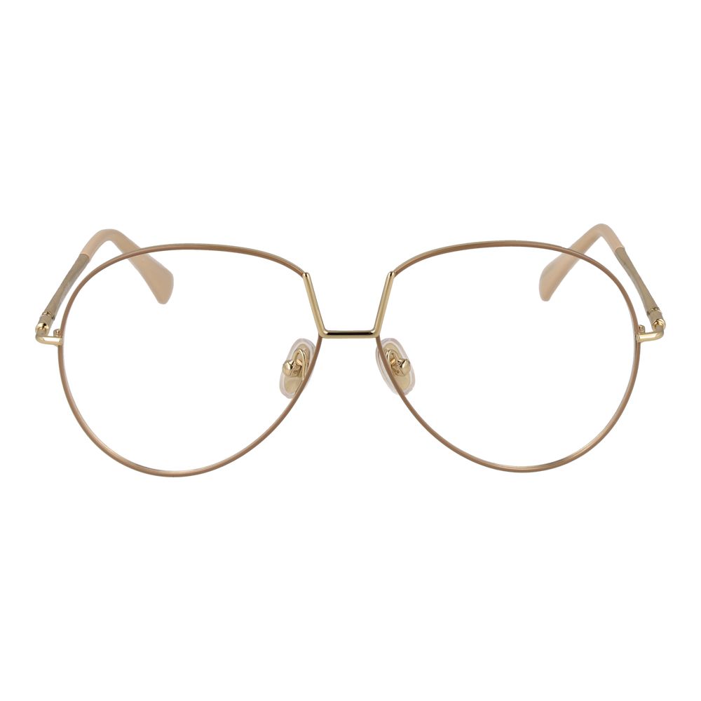Beige Women Glasses Frame Max Mara