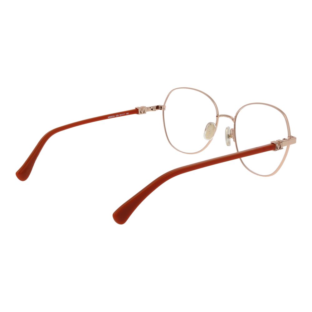 Gold Women Glasses Frame Max Mara