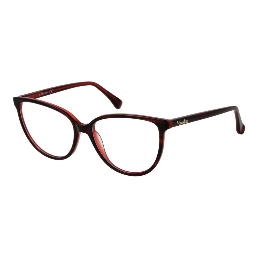 Burgundy Women Glasses Frame Max Mara