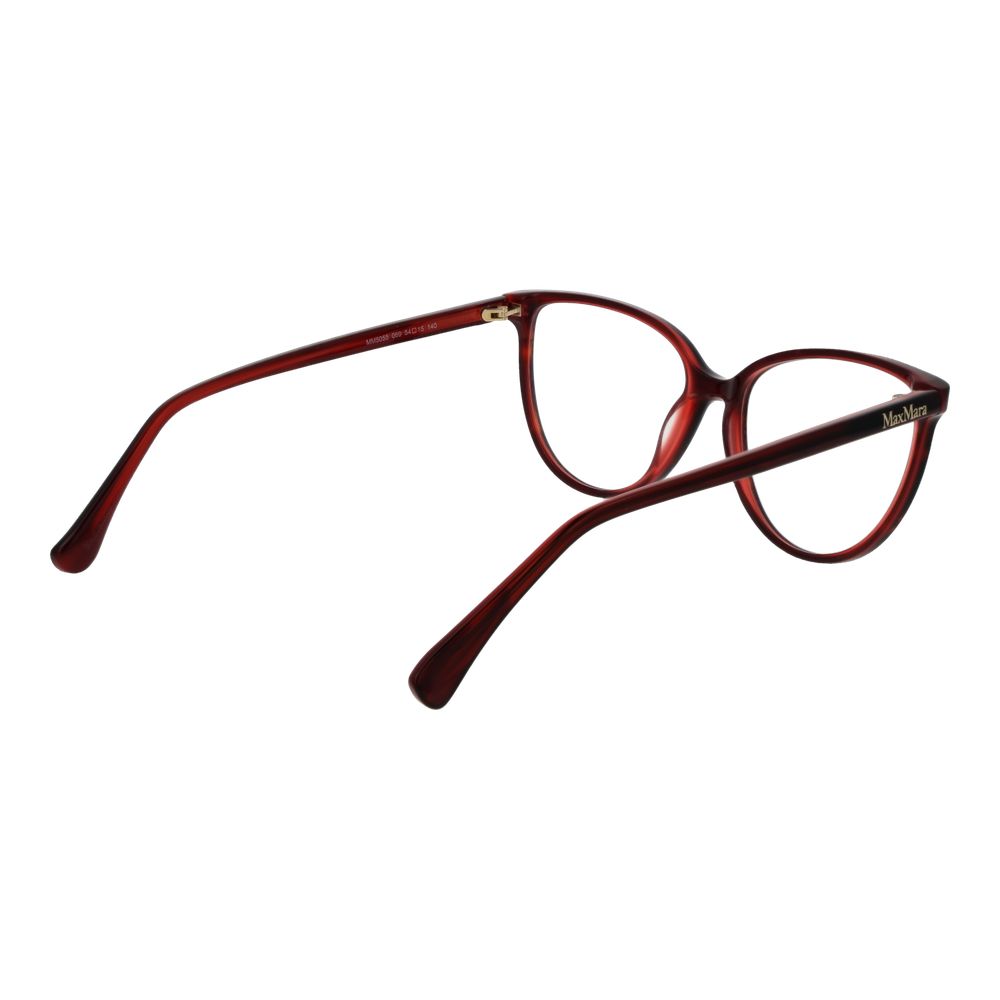 Burgundy Women Glasses Frame Max Mara