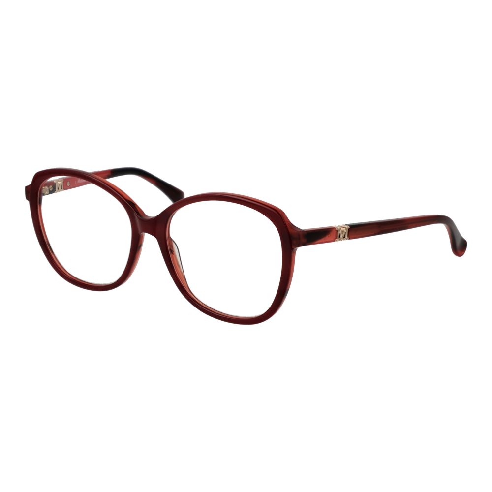 Burgundy Women Glasses Frame Max Mara