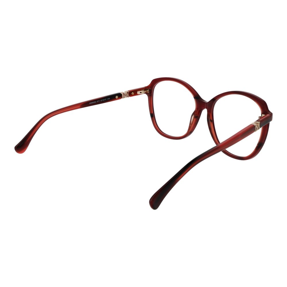 Burgundy Women Glasses Frame Max Mara