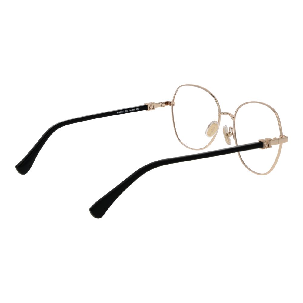 Gold Women Glasses Frame Max Mara