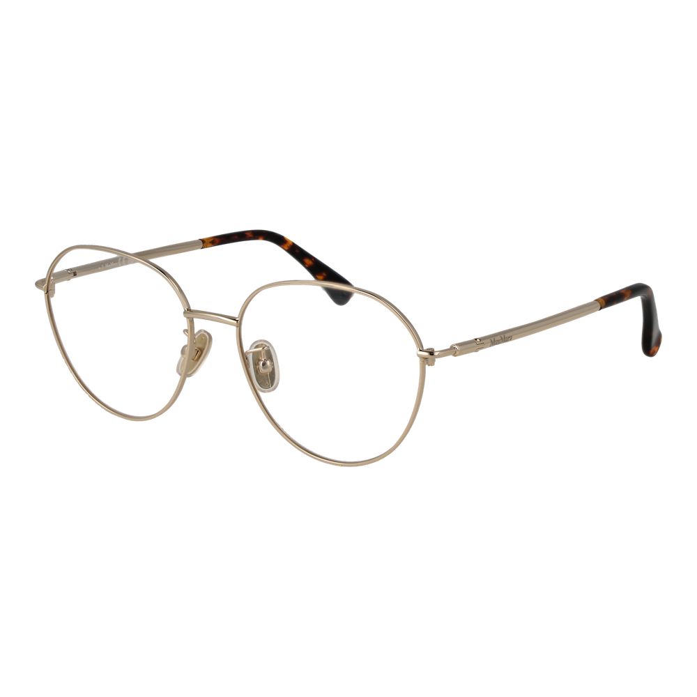 Gold Women Glasses Frame Max Mara