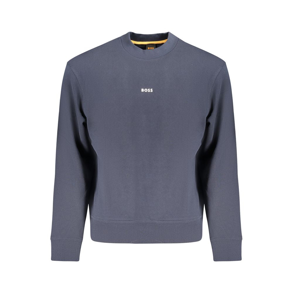 Blue Cotton Men Sweater Hugo Boss