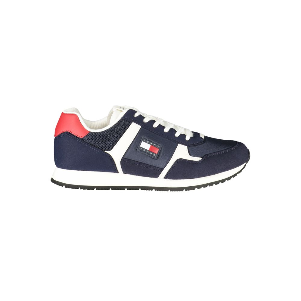Blue Polyester Men Sneaker Tommy Hilfiger