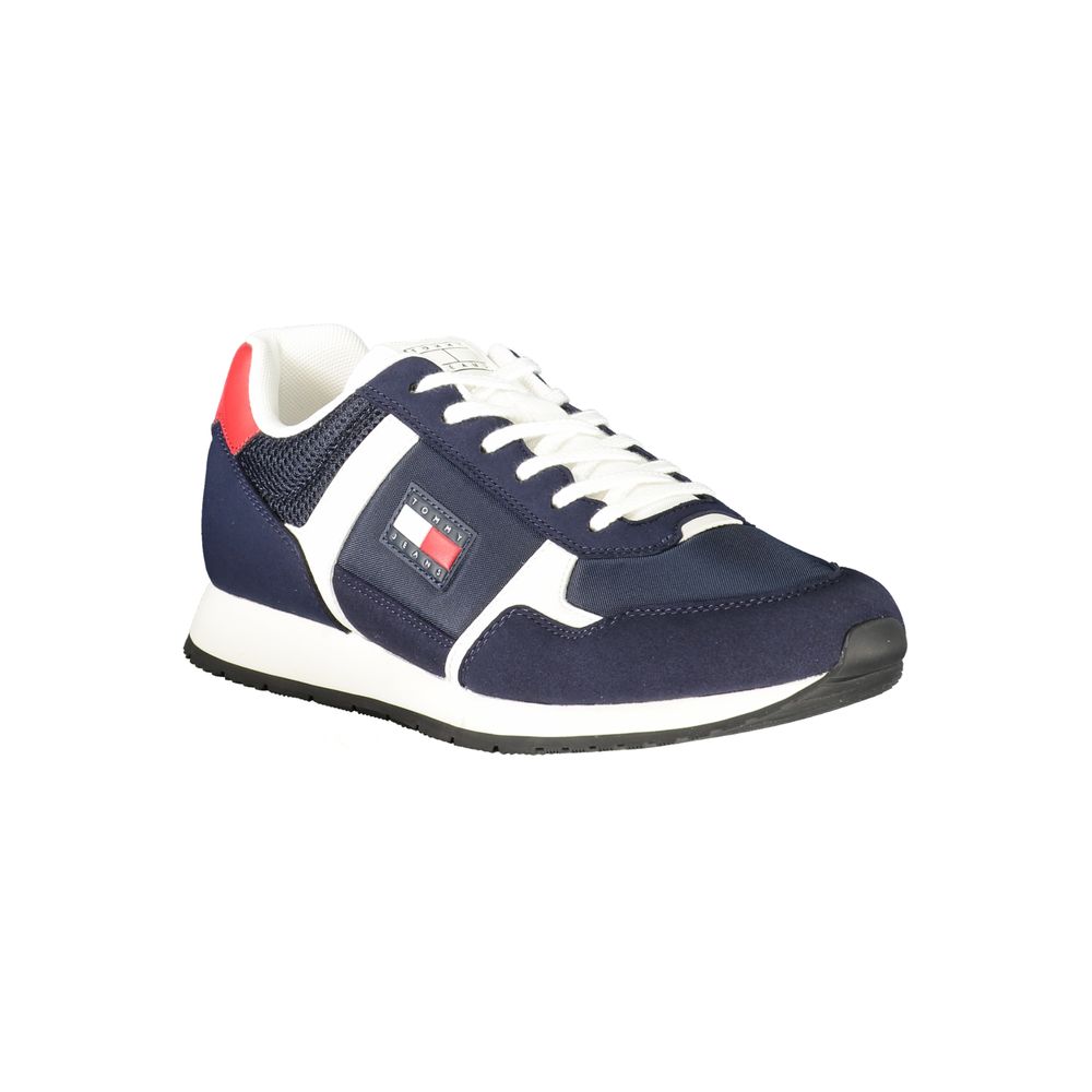 Blue Polyester Men Sneaker Tommy Hilfiger