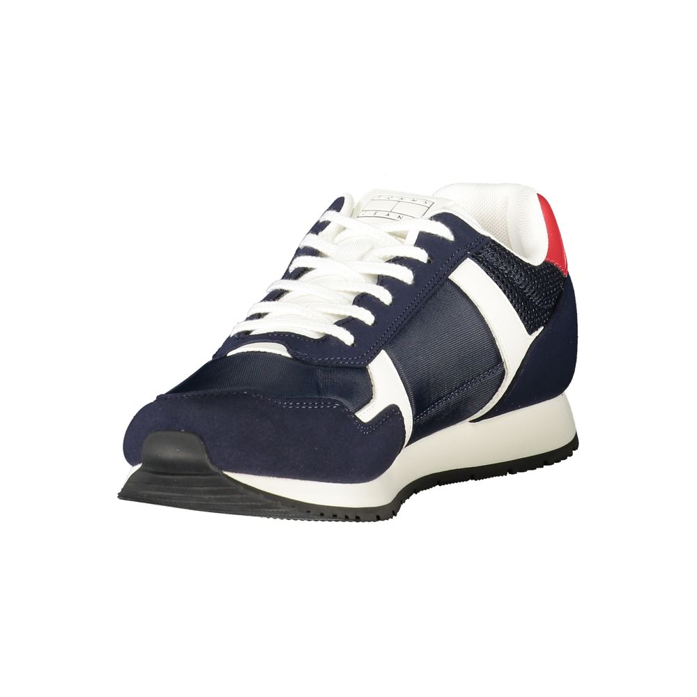 Blue Polyester Men Sneaker Tommy Hilfiger