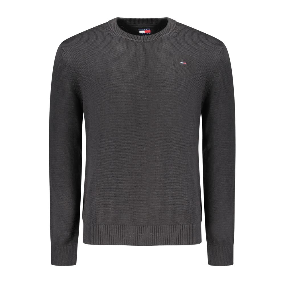 Black Cotton Men Sweater Tommy Hilfiger