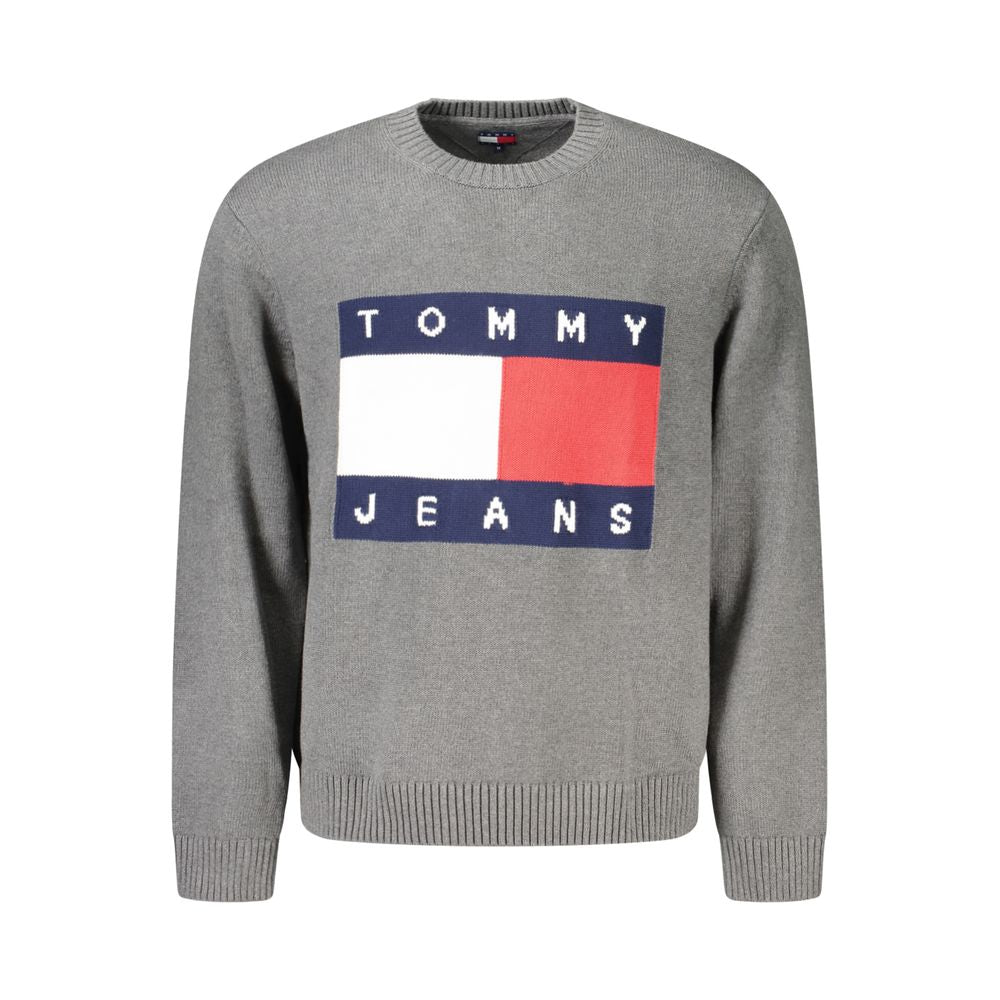 Gray Cotton Men Sweater Tommy Hilfiger