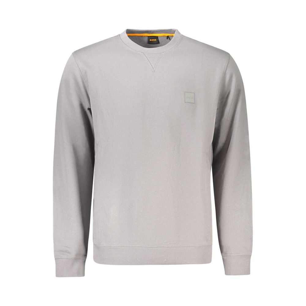 Gray Cotton Men Sweater Hugo Boss