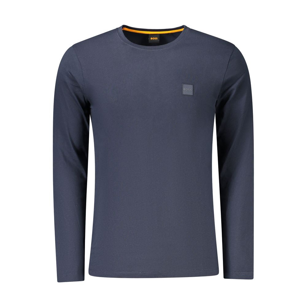 Blue Cotton Men T-Shirt Hugo Boss