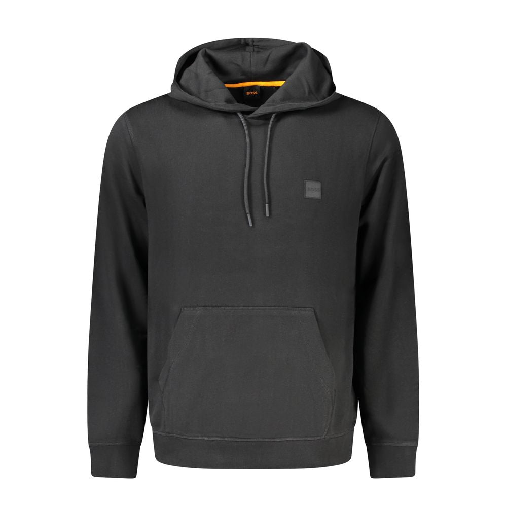 Black Cotton Men Sweater Hugo Boss