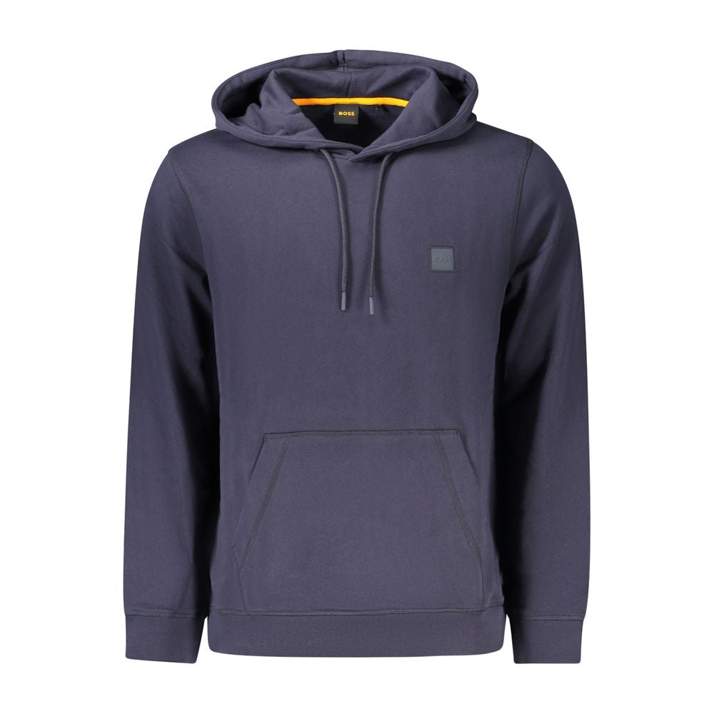 Blue Cotton Men Sweater Hugo Boss