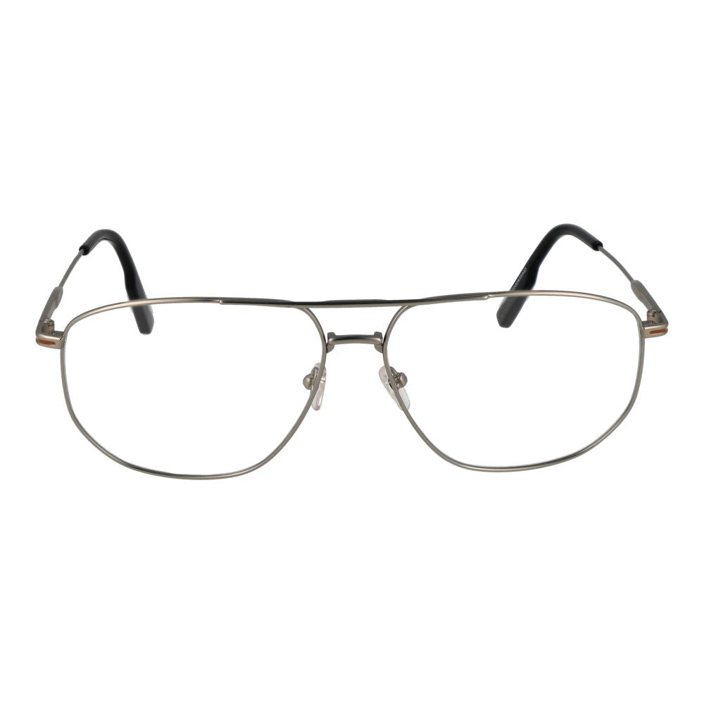 Silver Men Glasses Frame Ermenegildo Zegna