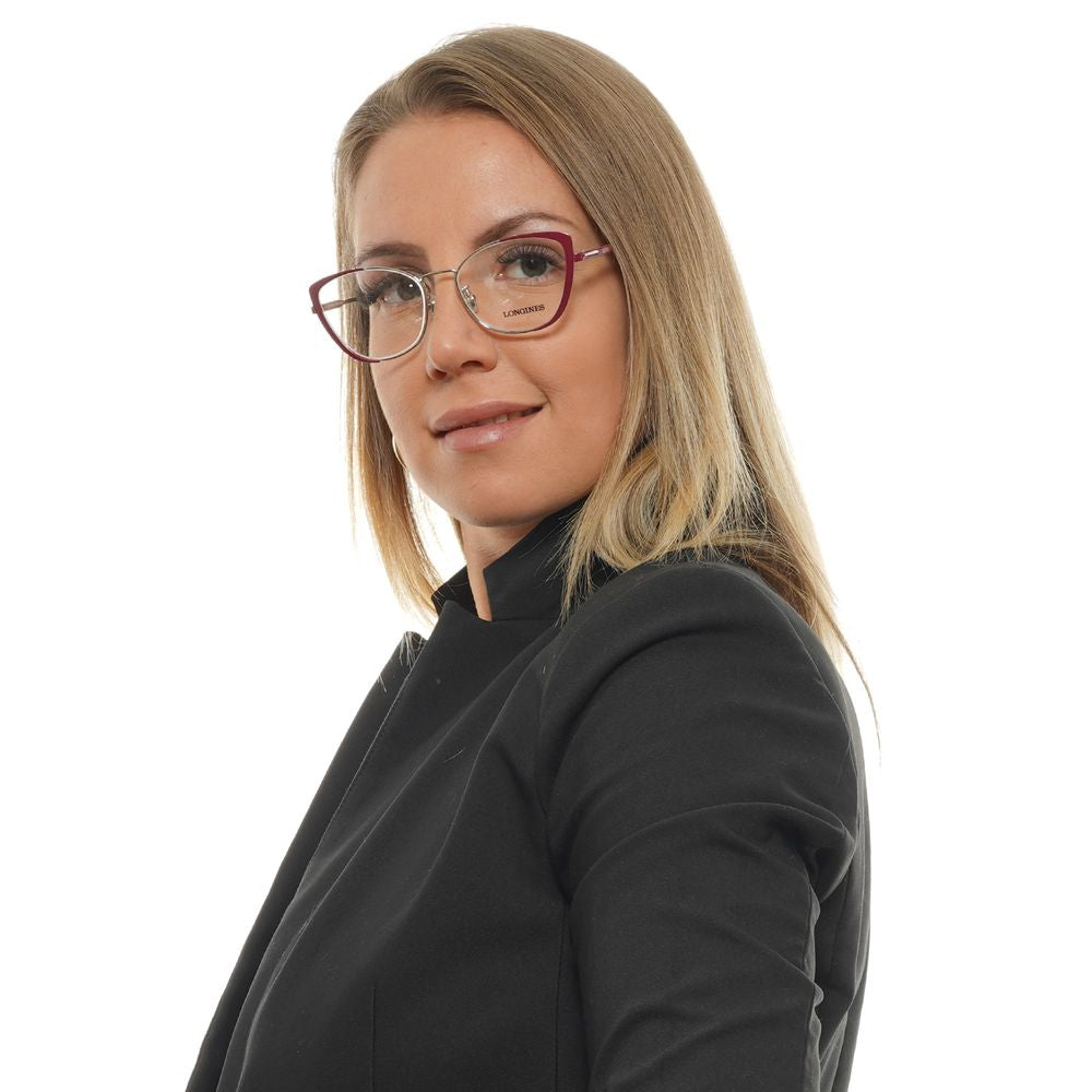 Burgundy Women Glasses Frame Longines