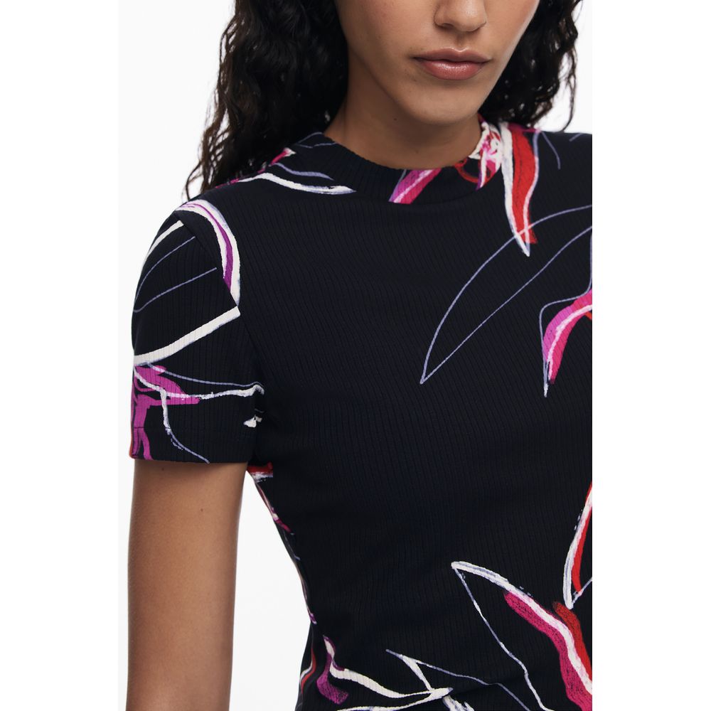 Black Viscose Women Top Desigual