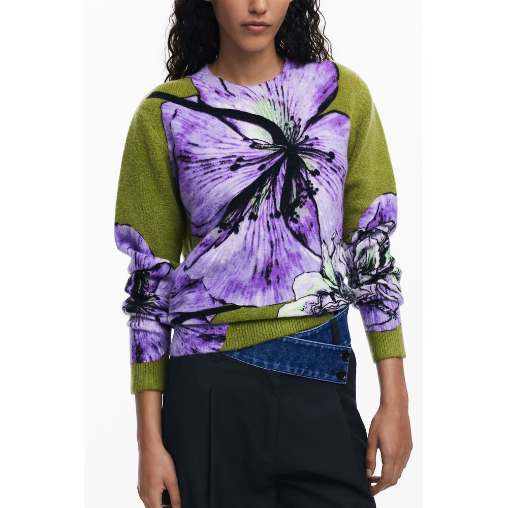Purple Elastane Women Sweater Desigual
