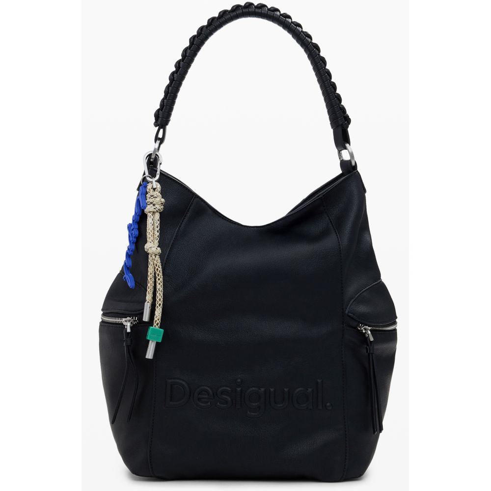 Black Polyethylene Women Backpack Desigual