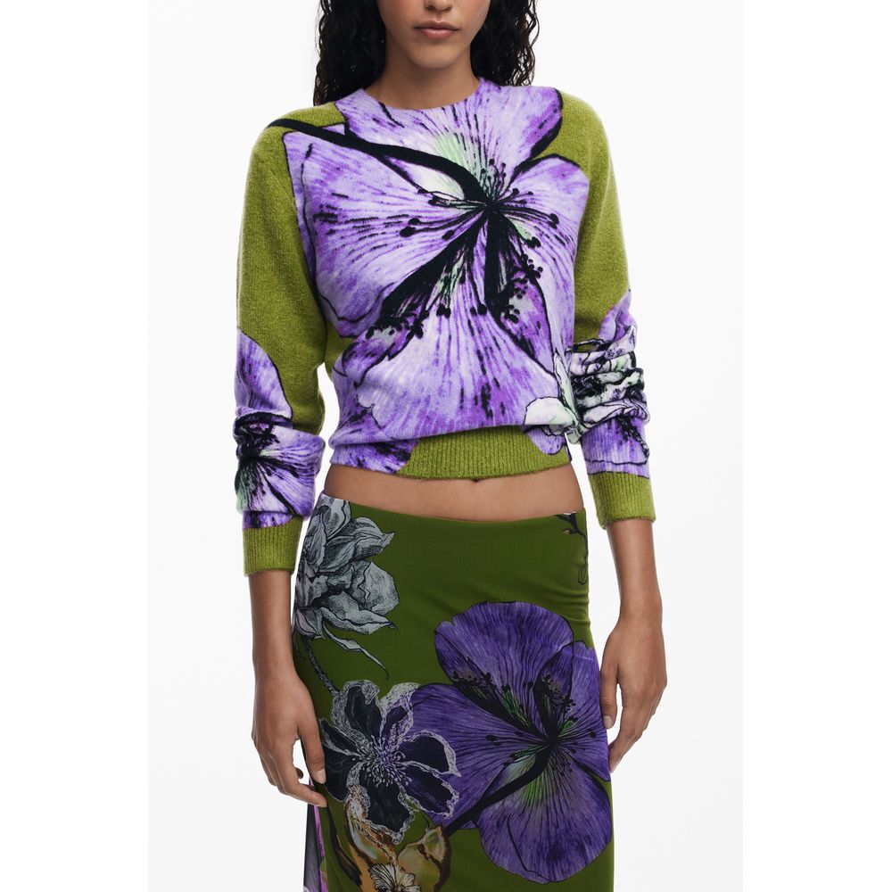 Green Polyester Women Skirt Desigual
