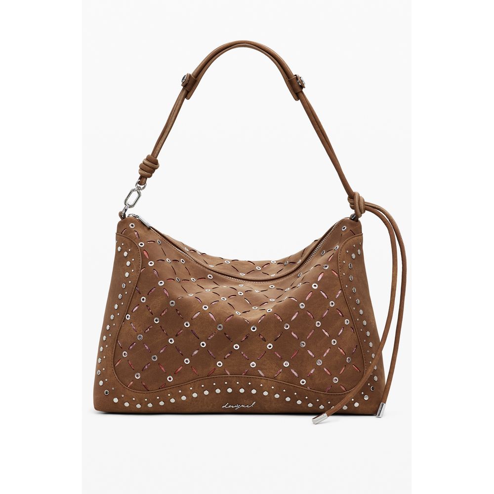 Brown Polyethylene Women Handbag Desigual