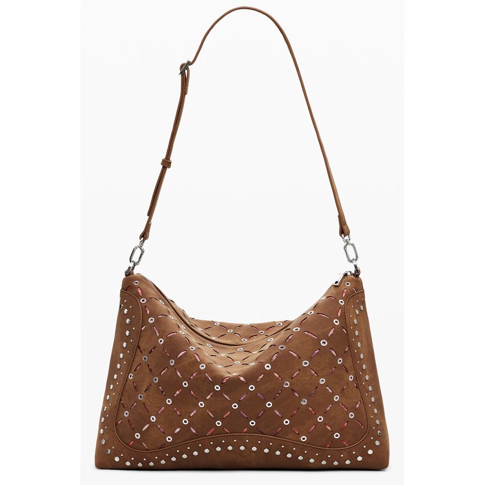 Brown Polyethylene Women Handbag Desigual