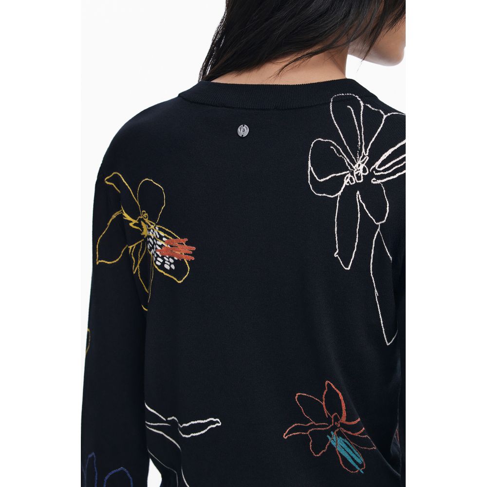 Black Viscose Women Sweater Desigual
