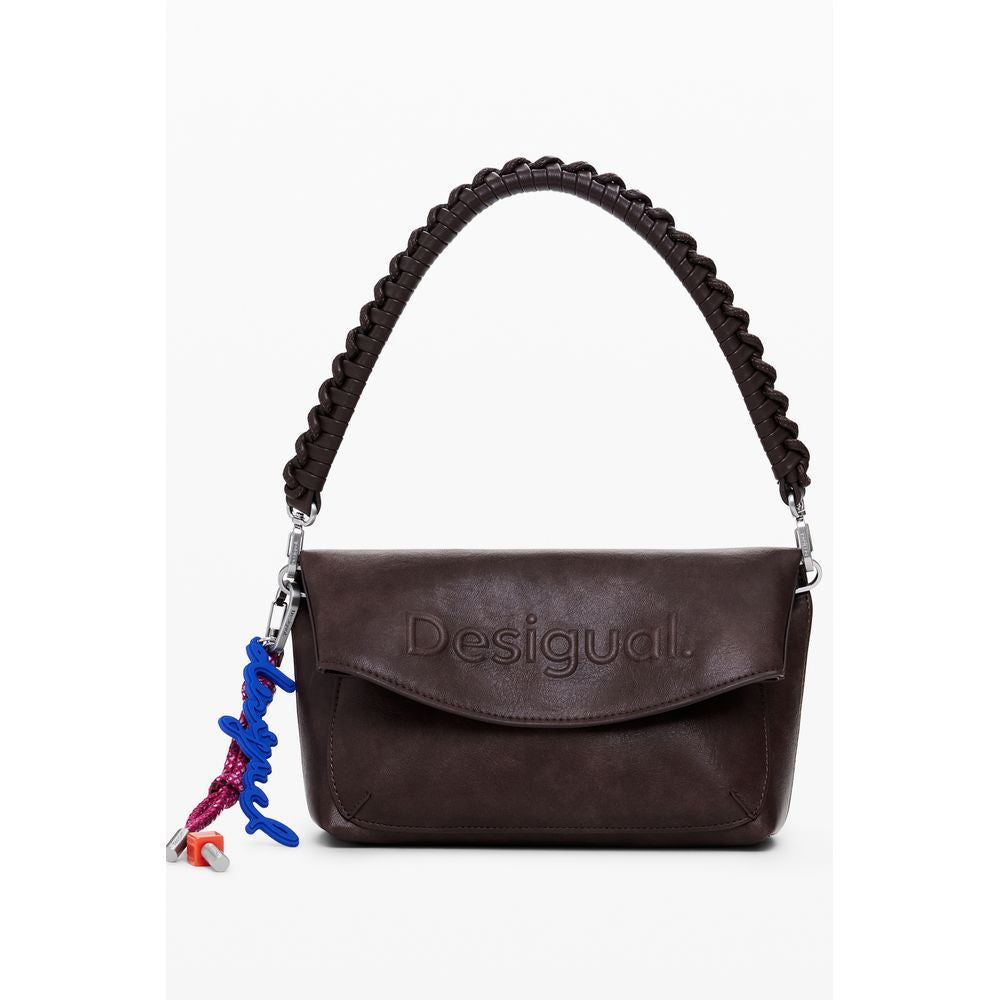 Brown Polyethylene Women Handbag Desigual