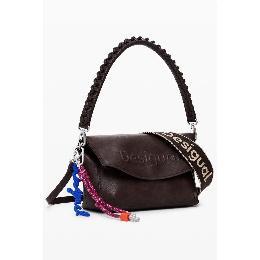 Brown Polyethylene Women Handbag Desigual