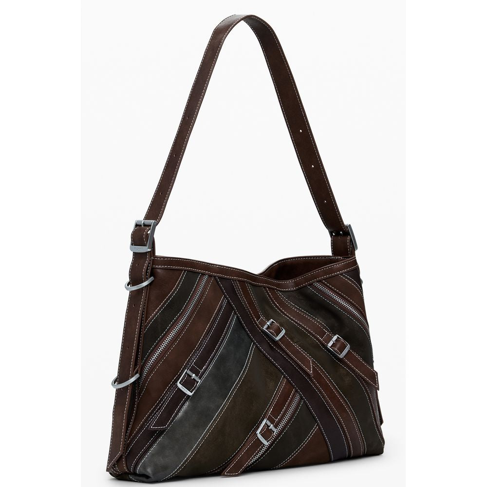 Brown Polyethylene Women Handbag Desigual