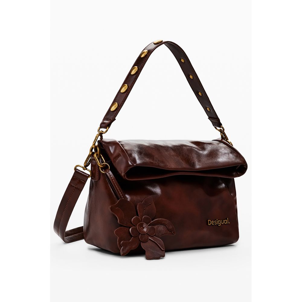 Brown Polyethylene Women Handbag Desigual
