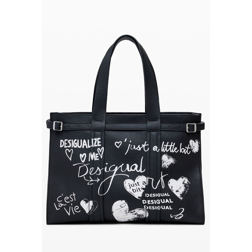 Black Polyethylene Women Handbag Desigual