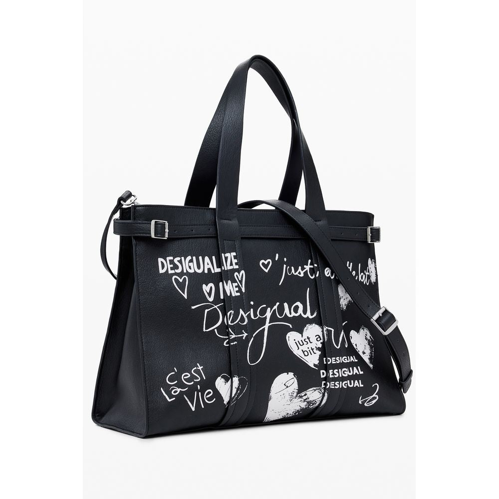 Black Polyethylene Women Handbag Desigual