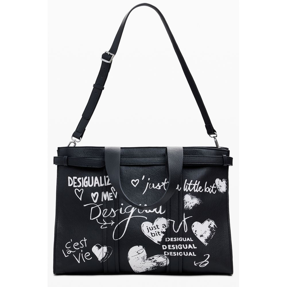 Black Polyethylene Women Handbag Desigual
