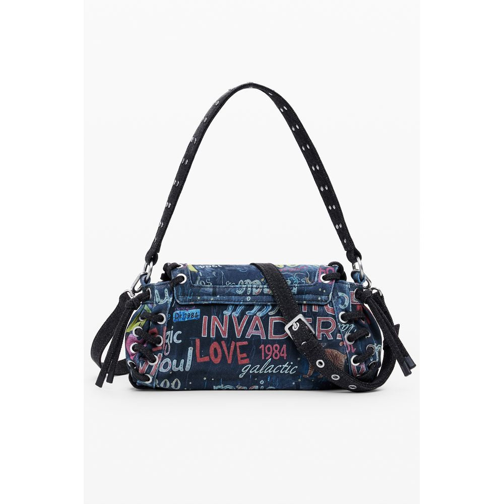 Blue Cotton Women Handbag Desigual