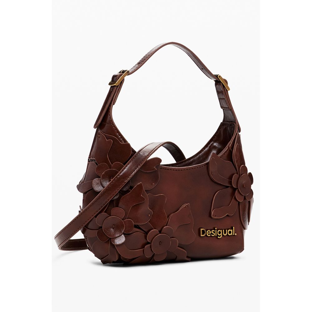 Brown Polyethylene Women Handbag Desigual