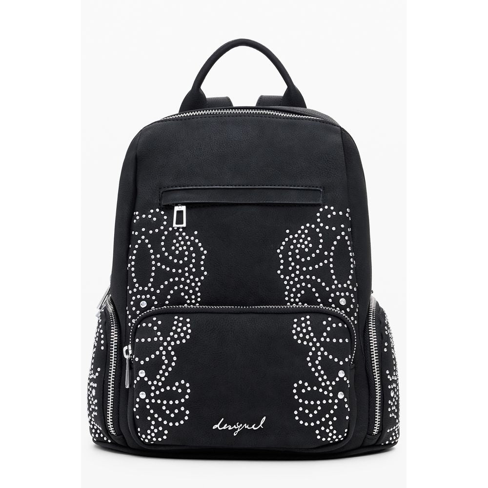 Black Polyethylene Women Backpack Desigual