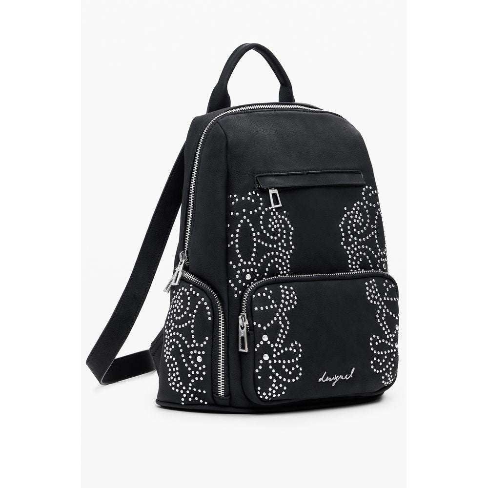 Black Polyethylene Women Backpack Desigual