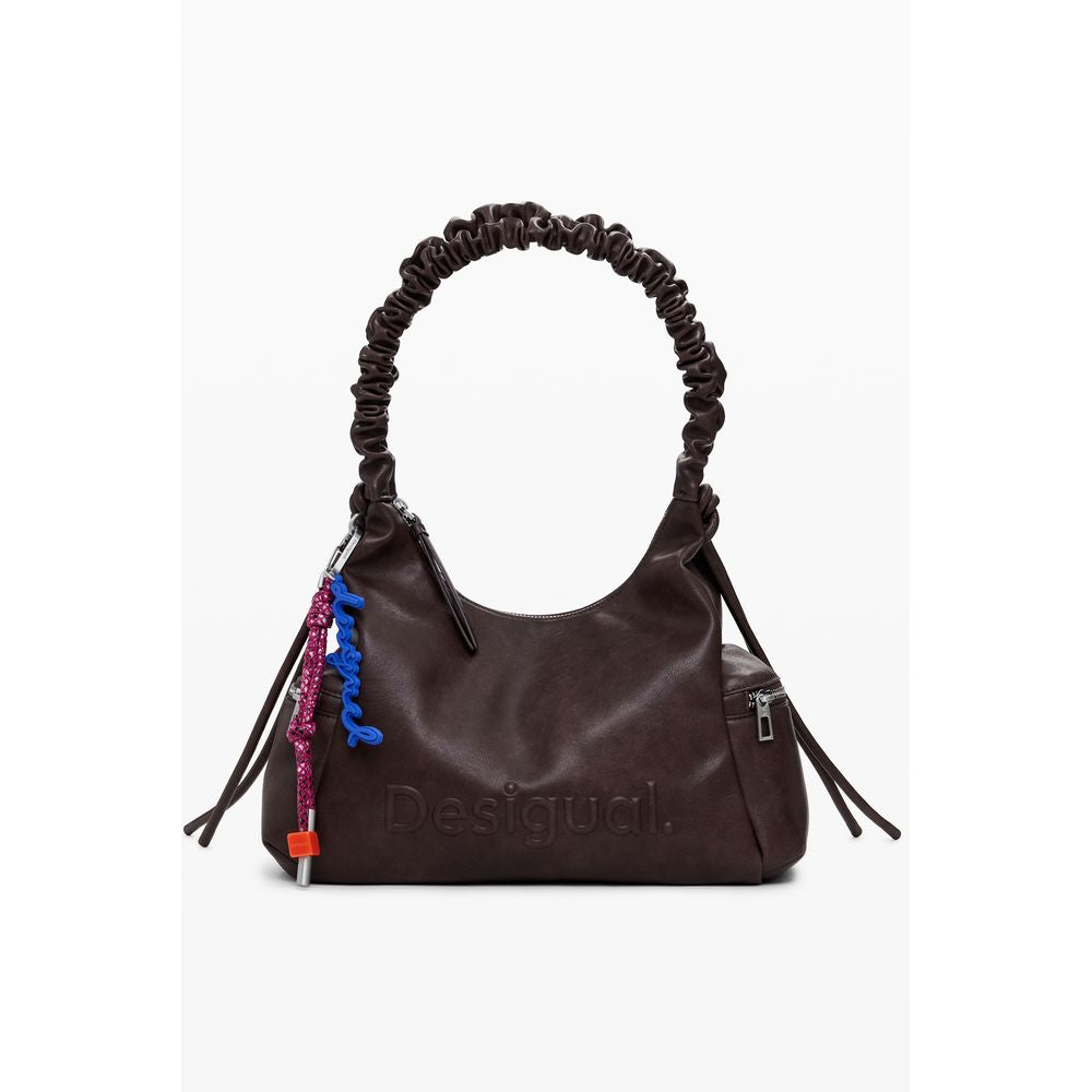 Brown Polyethylene Women Handbag Desigual