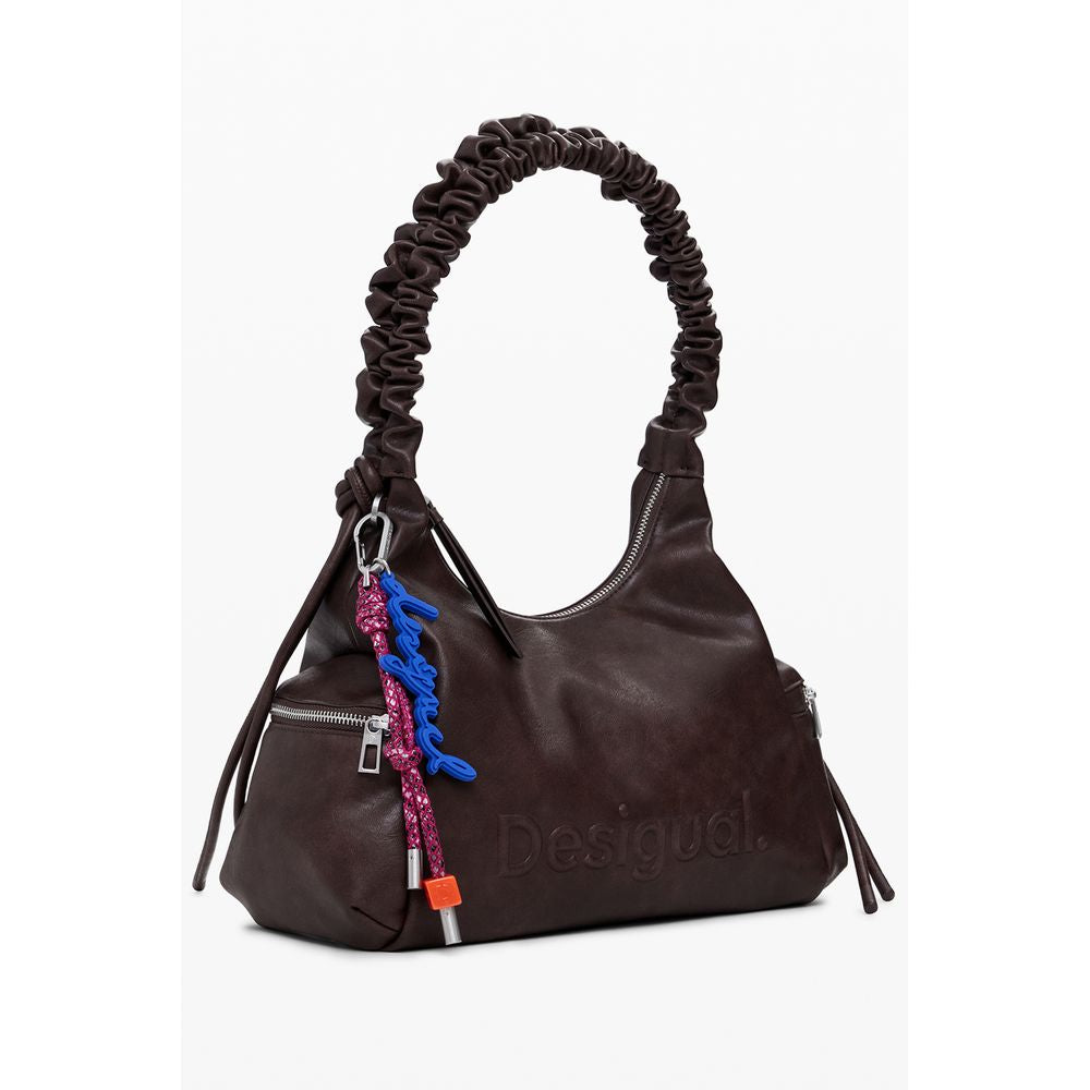 Brown Polyethylene Women Handbag Desigual