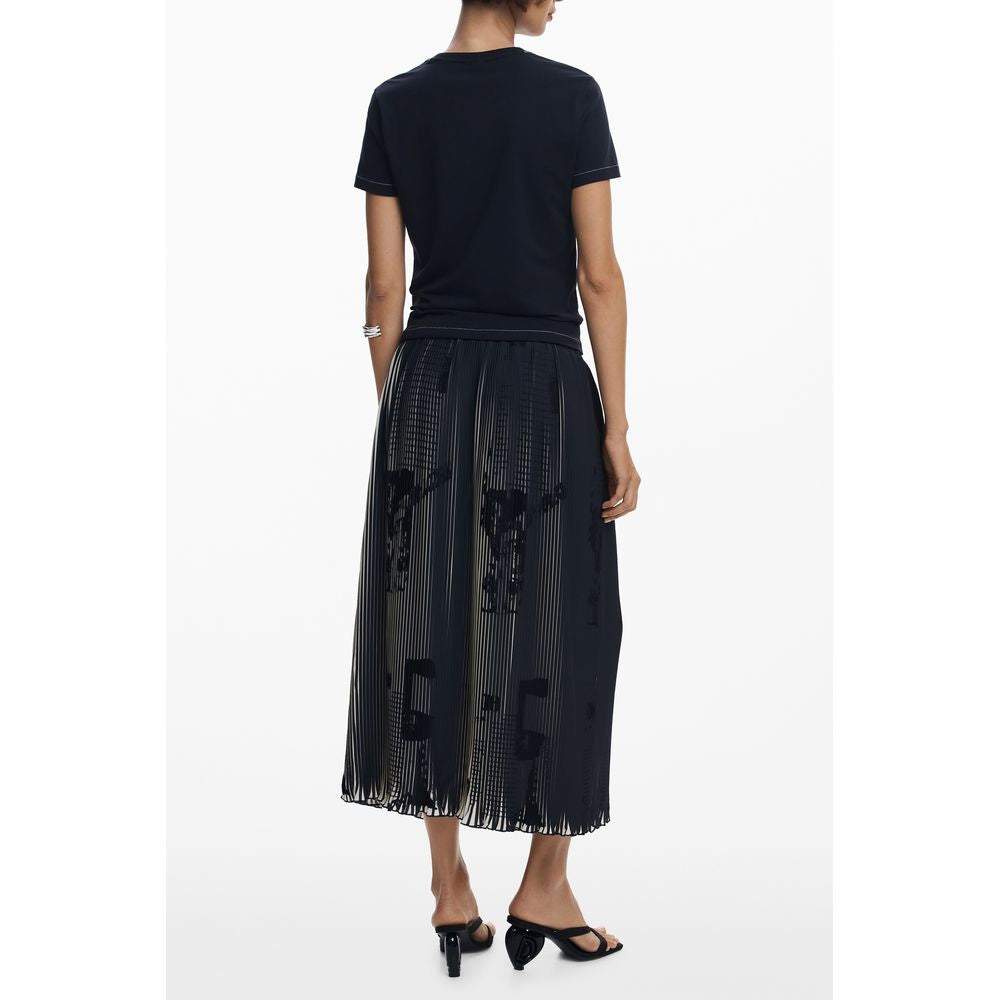 Black Polyester Women Skirt Desigual