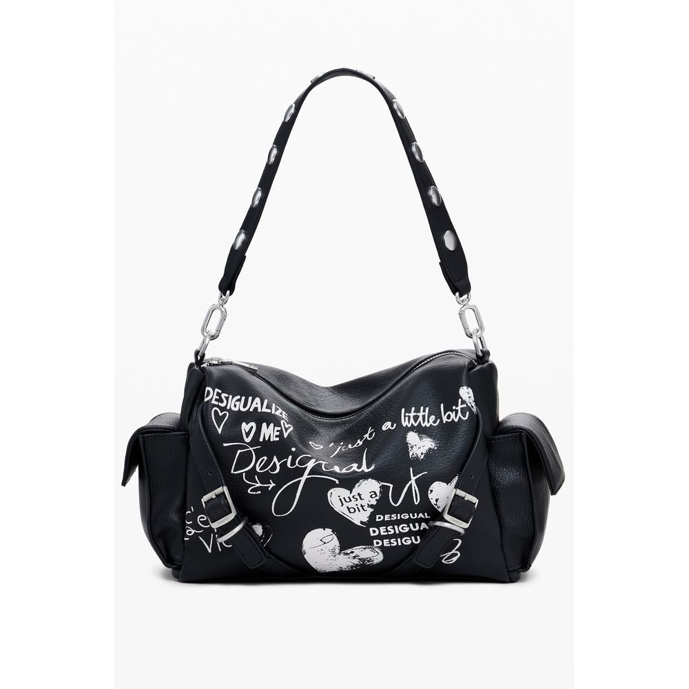 Black Polyethylene Women Handbag Desigual